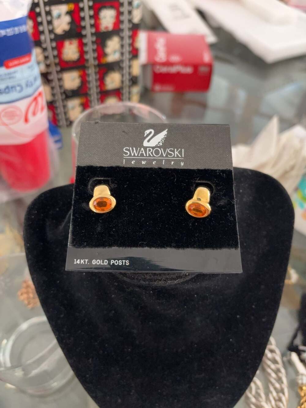 NIB Swarovski Crystal Lucky Goddess Stud Earrings 5461791 - Picture 3 of 8